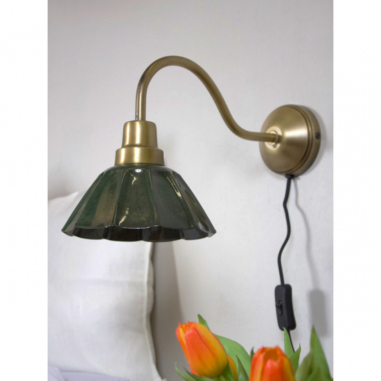 ESTER V�gglampa, M�rkgr�n 34cm