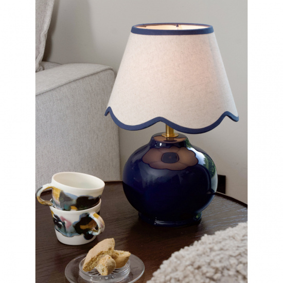 NELL Bordlampa - Djupbl� - H�jd 34cm