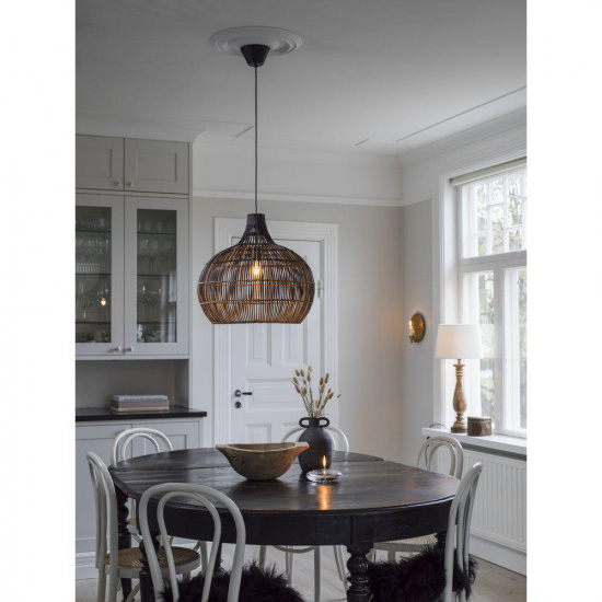 Martha Taklampa, Natur/svart 50cm