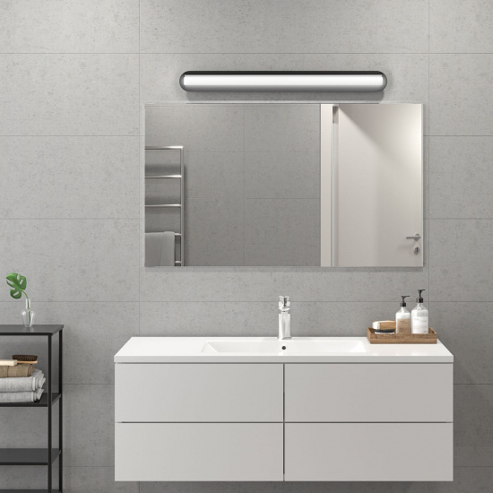 ROYALE Badrum, V�gg, Svart, L=80cm Led