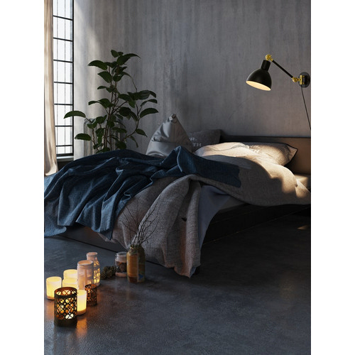 DUBLIN v�gglampa, svart/matt m�ssing