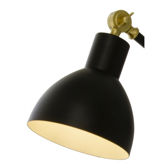 DUBLIN v�gglampa, svart/matt m�ssing