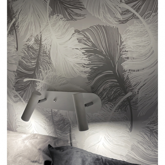 ARTIC v�gglampa dubbel, vit