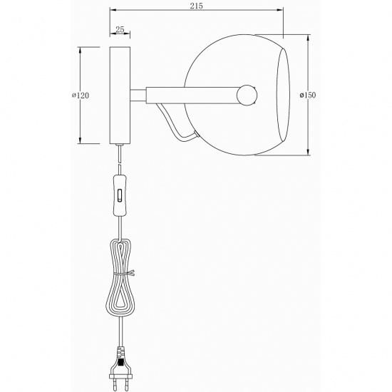 BOW v�gglampa, vit