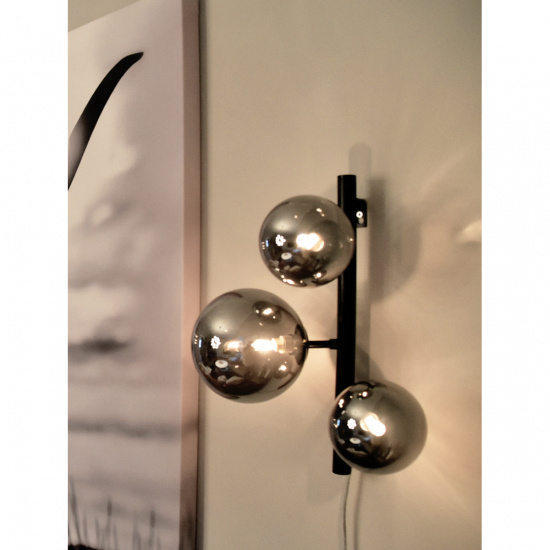 MOLEKYL v�gglampa, svart/r�k