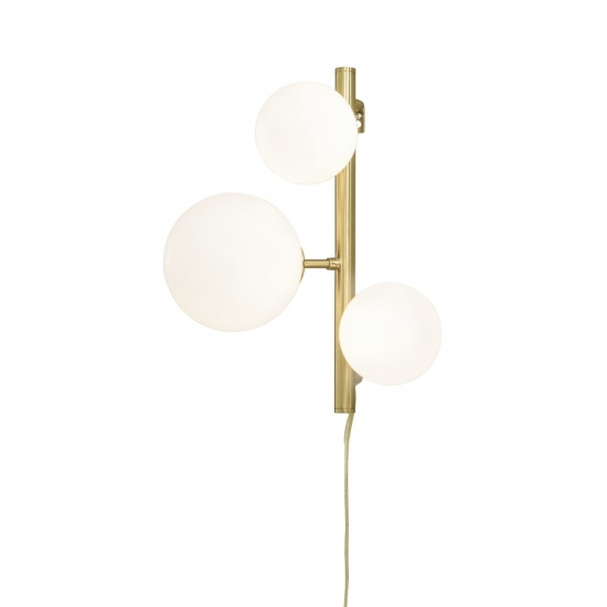 MOLEKYL v�gglampa, matt m�ssing/vit