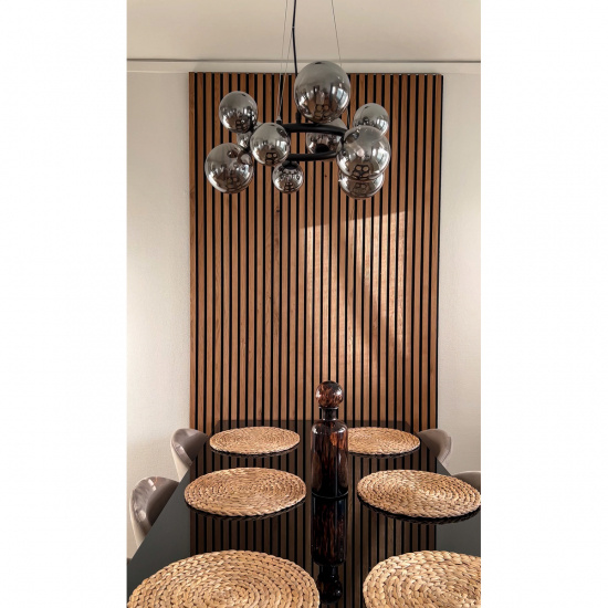 MOLEKYL taklampa rund, svart/r�k