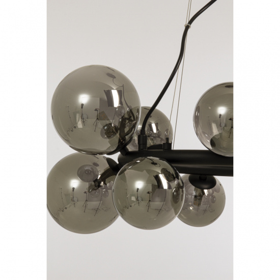 MOLEKYL taklampa rund, svart/r�k