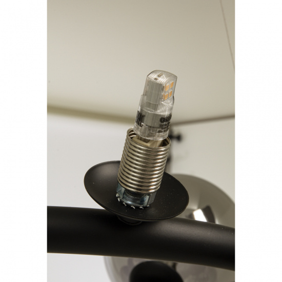 MOLEKYL taklampa rund, svart/r�k