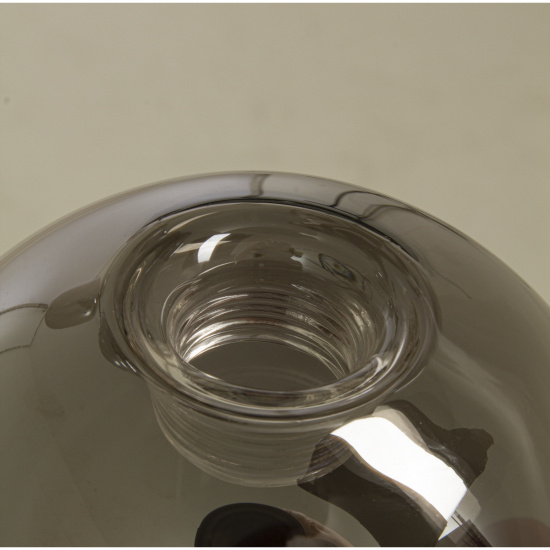 MOLEKYL taklampa rund, svart/r�k