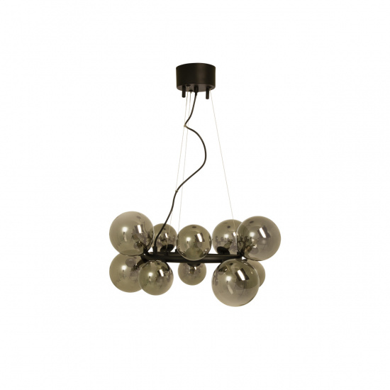 MOLEKYL taklampa rund, svart/r�k