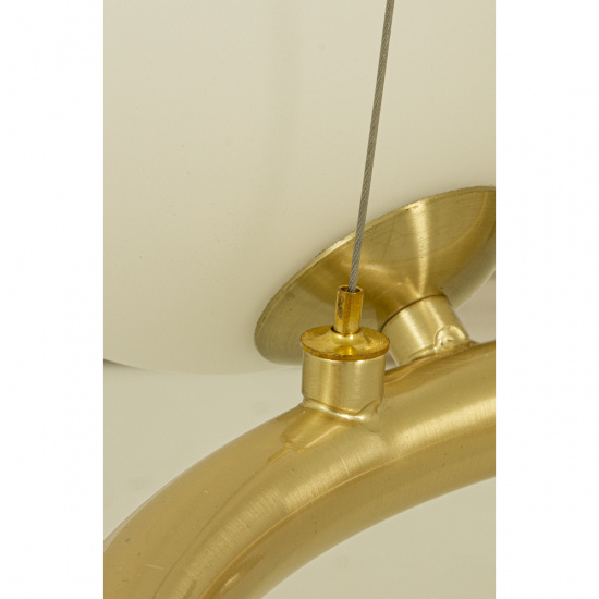 MOLEKYL taklampa rund, matt m�ssing/vit