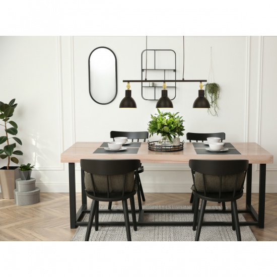 DUBLIN taklampa 3:a, svart/matt m�ssing