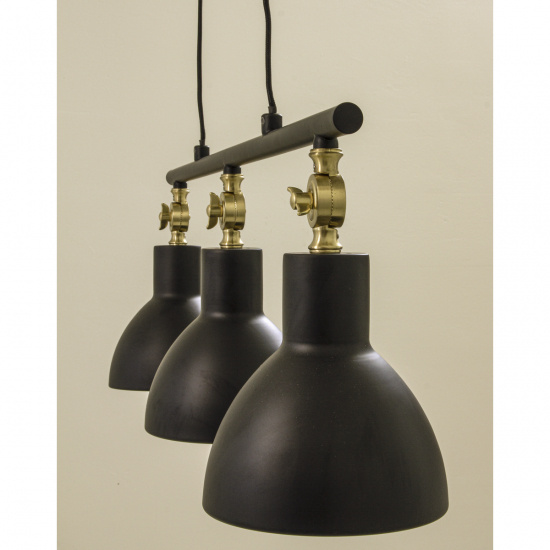 DUBLIN taklampa 3:a, svart/matt m�ssing