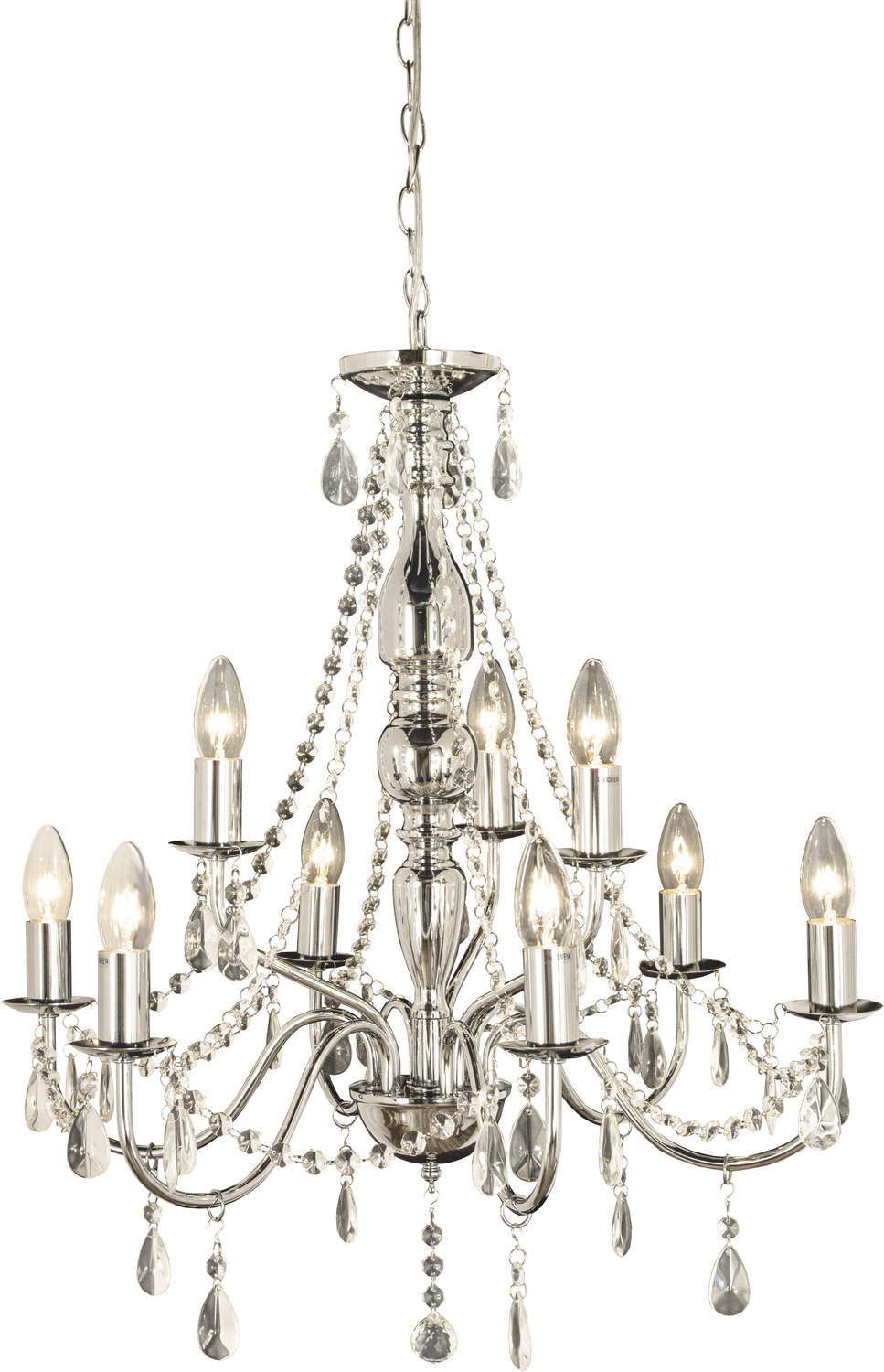 CHATEAU takkrona 9-arm, krom