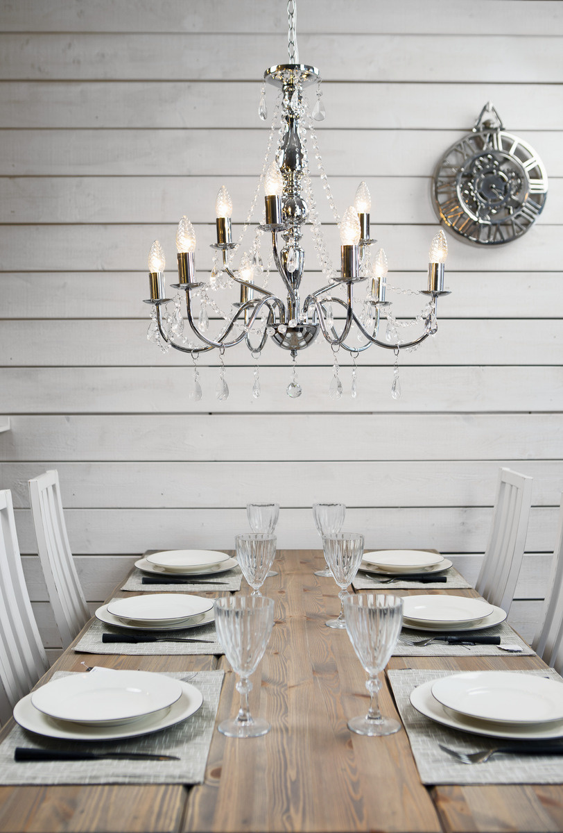 CHATEAU takkrona 9-arm, krom