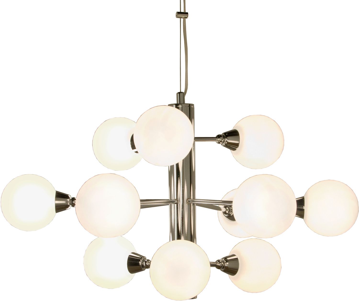 FIDELIO Taklampa, Krom/Vit - 50cm diameter