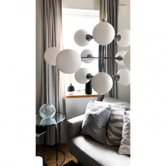 FIDELIO Taklampa, Krom/Vit - 50cm diameter