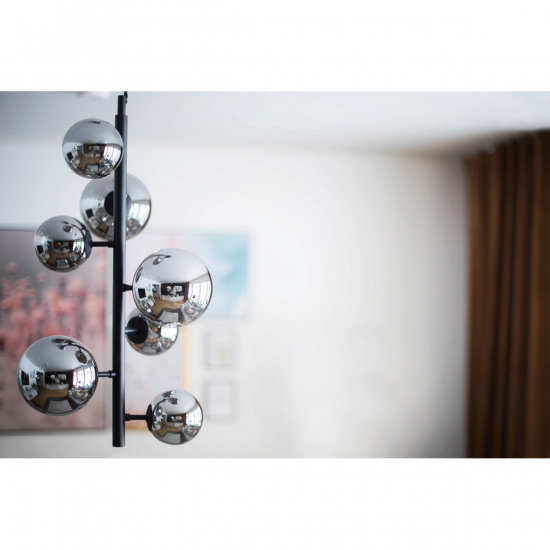 MOLEKYL taklampa lodr�t, svart/r�k