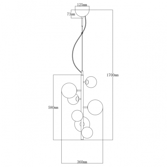 MOLEKYL taklampa lodr�t, tenn/vit