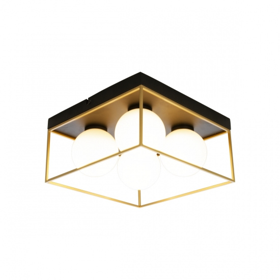 ASTRO plafond liten, svart/guld/opal