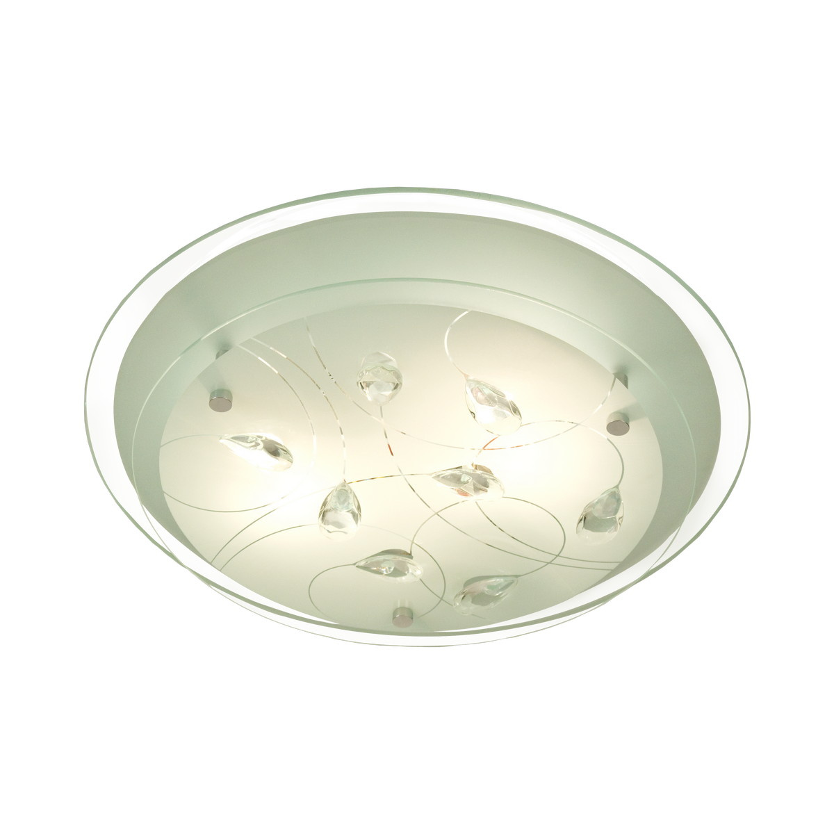 DEMI plafond, rund, glas