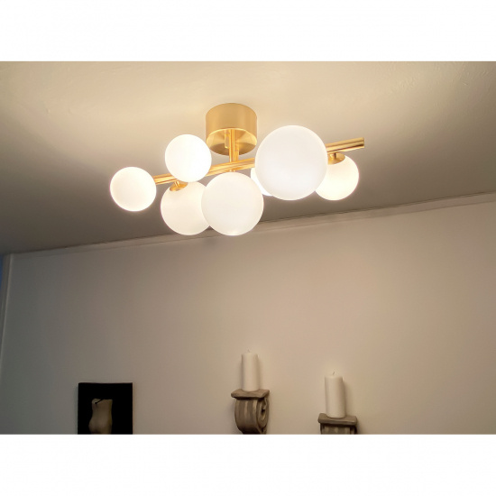 MOLEKYL plafond, matt m�ssing/vit