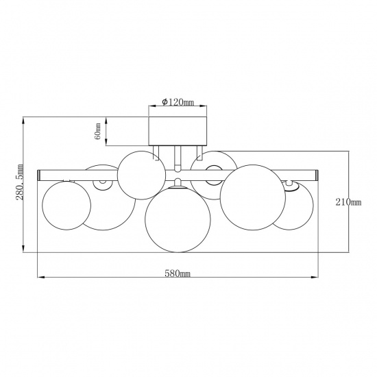 MOLEKYL plafond, tenn/vit