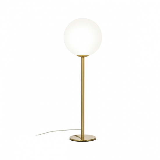 MOLEKYL bordlampa h�g, matt m�ssing/vit