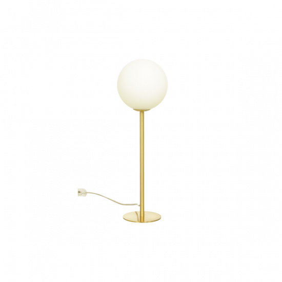 MOLEKYL bordlampa h�g, matt m�ssing/vit