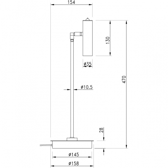 ARTIC bordlampa, vit
