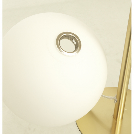 MOLEKYL bordlampa 1, matt m�ssing/vit