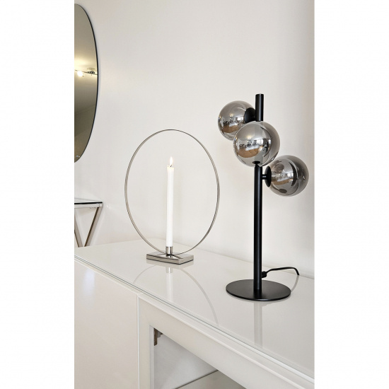 MOLEKYL bordlampa 3a, svart/r�k