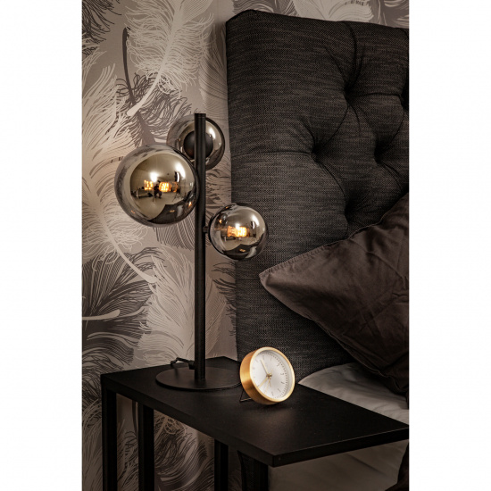 MOLEKYL bordlampa 3a, svart/r�k