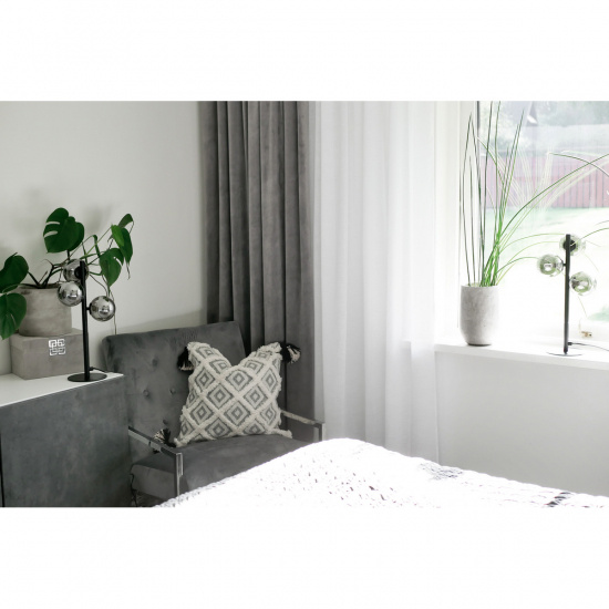 MOLEKYL bordlampa 3a, svart/r�k