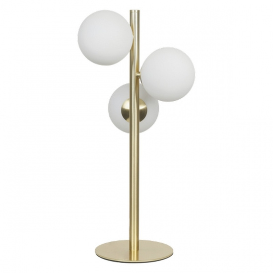 MOLEKYL bordlampa 3a, matt m�ssing/vit