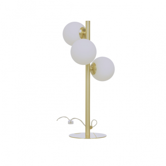MOLEKYL bordlampa 3a, matt m�ssing/vit