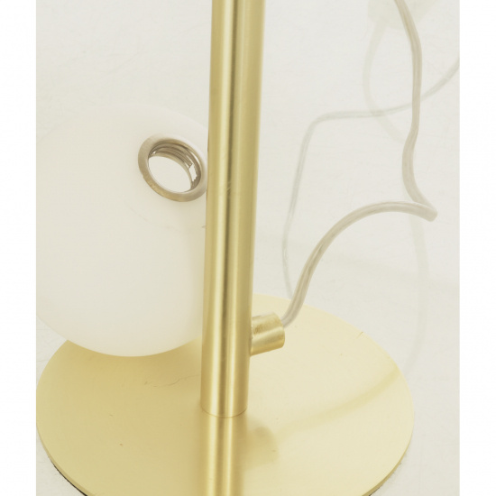 MOLEKYL bordlampa 3a, matt m�ssing/vit