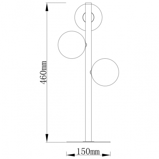 MOLEKYL bordlampa 3a, matt m�ssing/vit