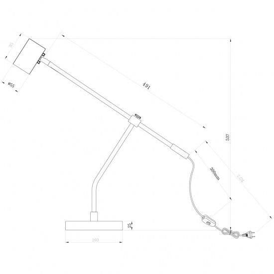 BALDER bordlampa, svart/matt m�ssing