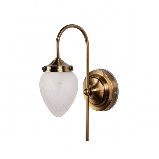 V�gglampa Juni IP44 Frostad vit