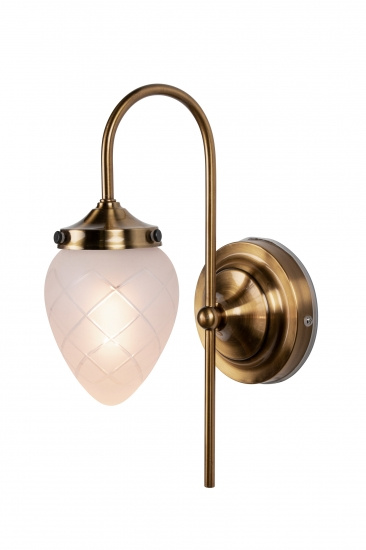 V�gglampa Juni IP44 Frostad vit