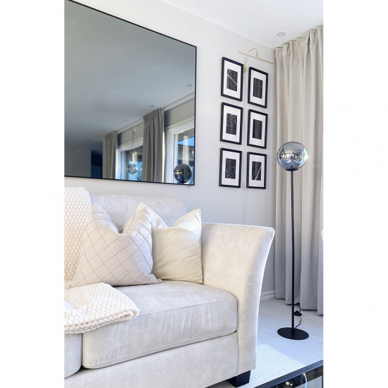 MOLEKYL golvlampa, svart/r�k