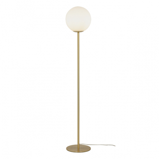 MOLEKYL golvlampa, matt m�ssing/vit