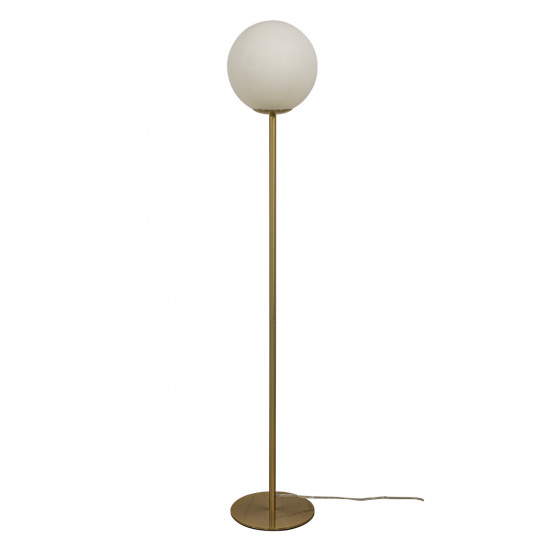 MOLEKYL golvlampa, matt m�ssing/vit