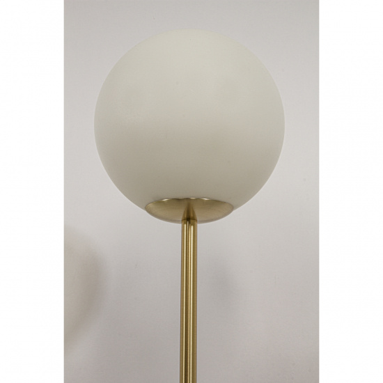 MOLEKYL golvlampa, matt m�ssing/vit