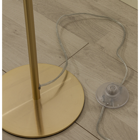 MOLEKYL golvlampa, matt m�ssing/vit