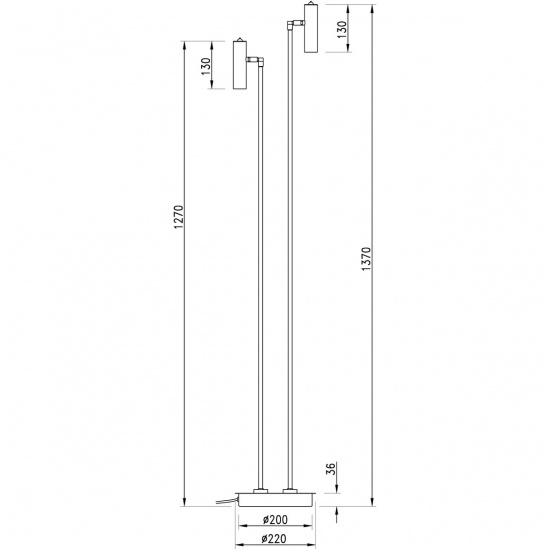 ARTIC golvlampa dubbel, vit