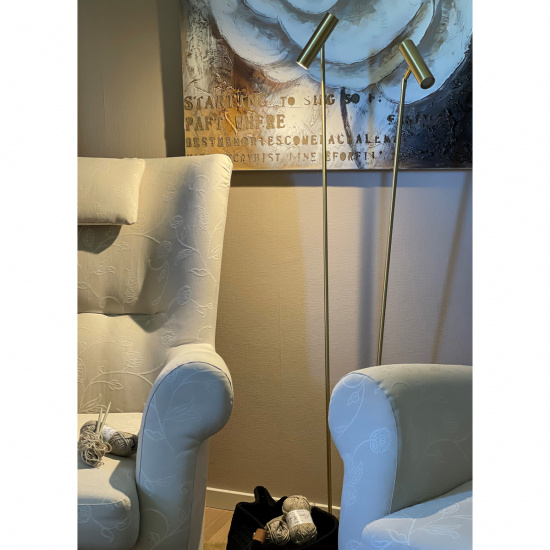 ARTIC golvlampa dubbel, matt m�ssing