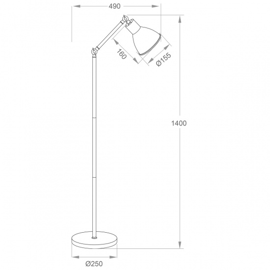 DUBLIN golvlampa, svart/matt m�ssing